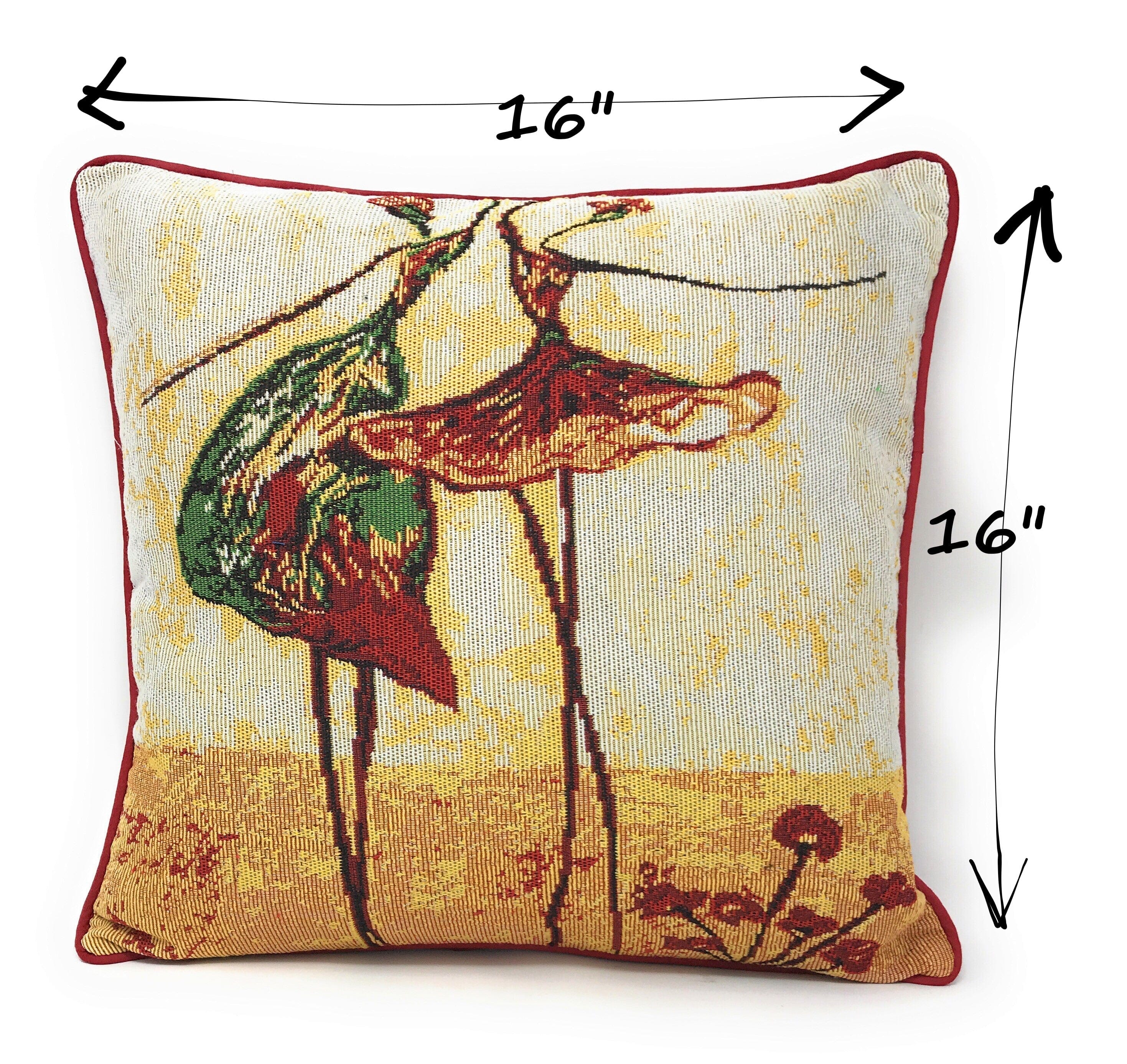 Tache Abstract Ballerina Art Golden Beige Woven Tapestry Throw Pillow Cover 18110