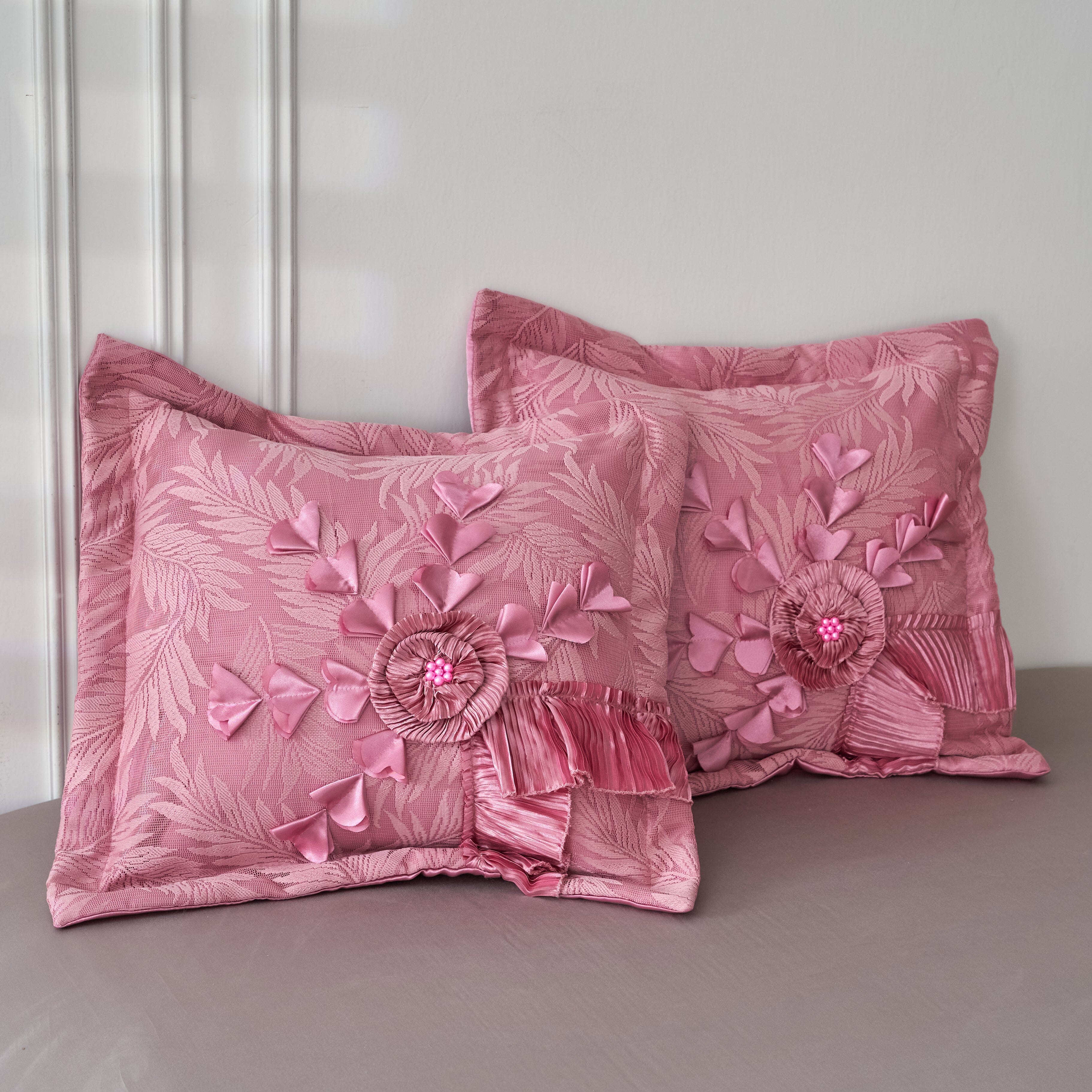 White Front selling Ruffled Cascade Pillow Cover