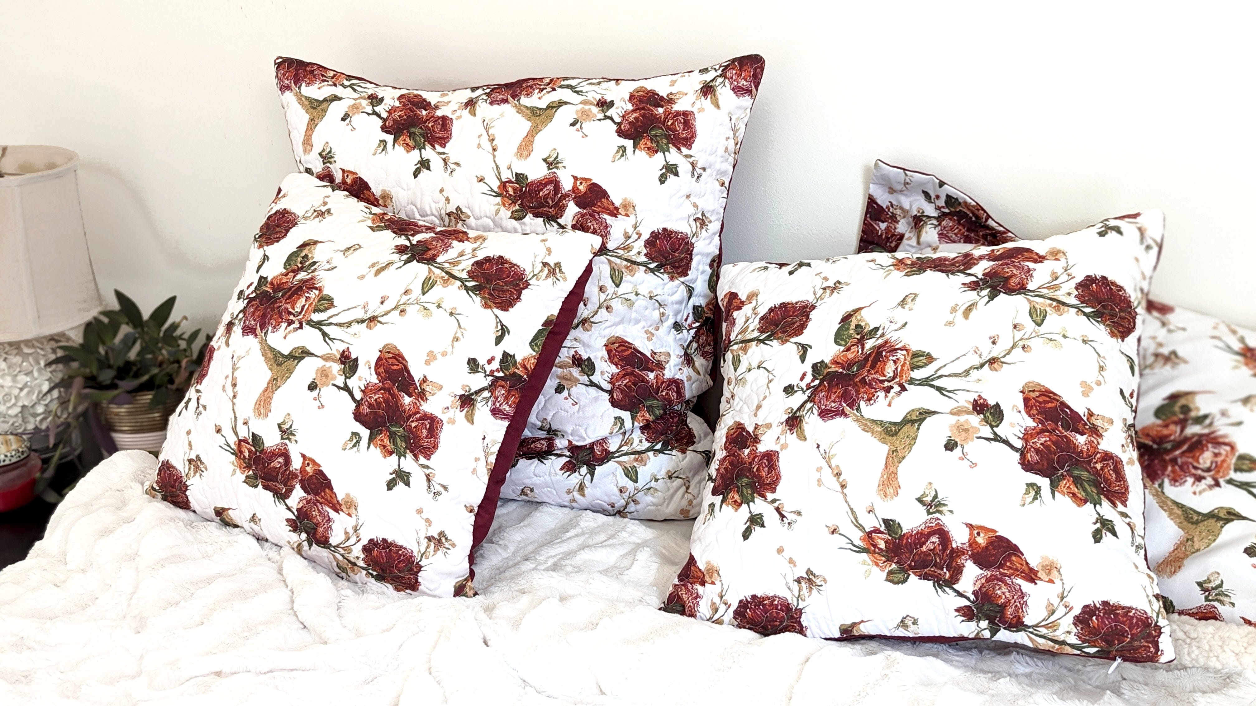 Burgundy euro pillow shams best sale