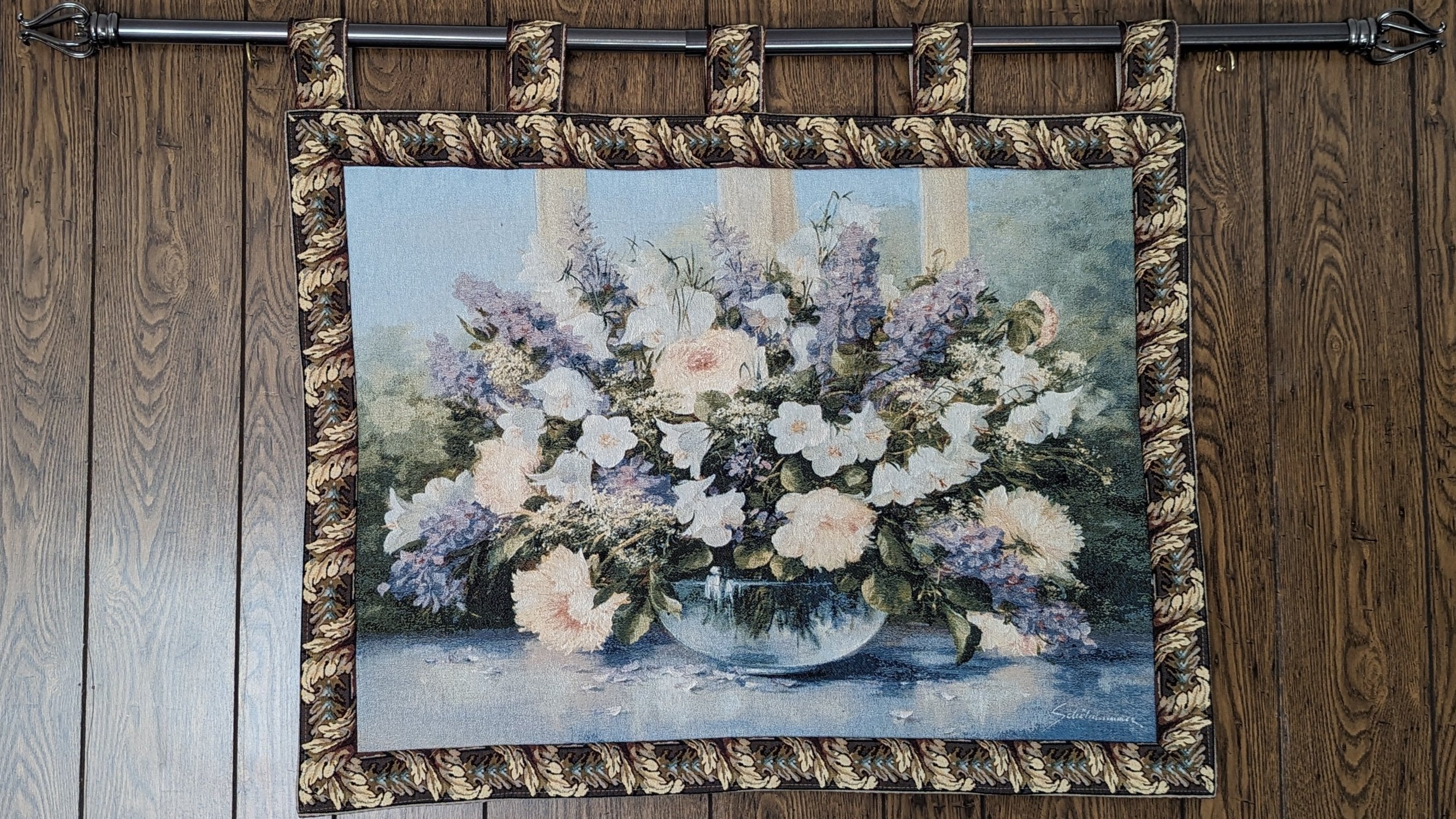 Tache Bouquet Of Flowers Tapestry Lavender Floral Wall Hanging 33 X 24 (13021)