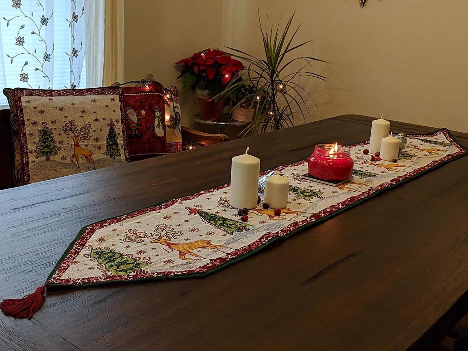 Christmas tapestry table discount runner