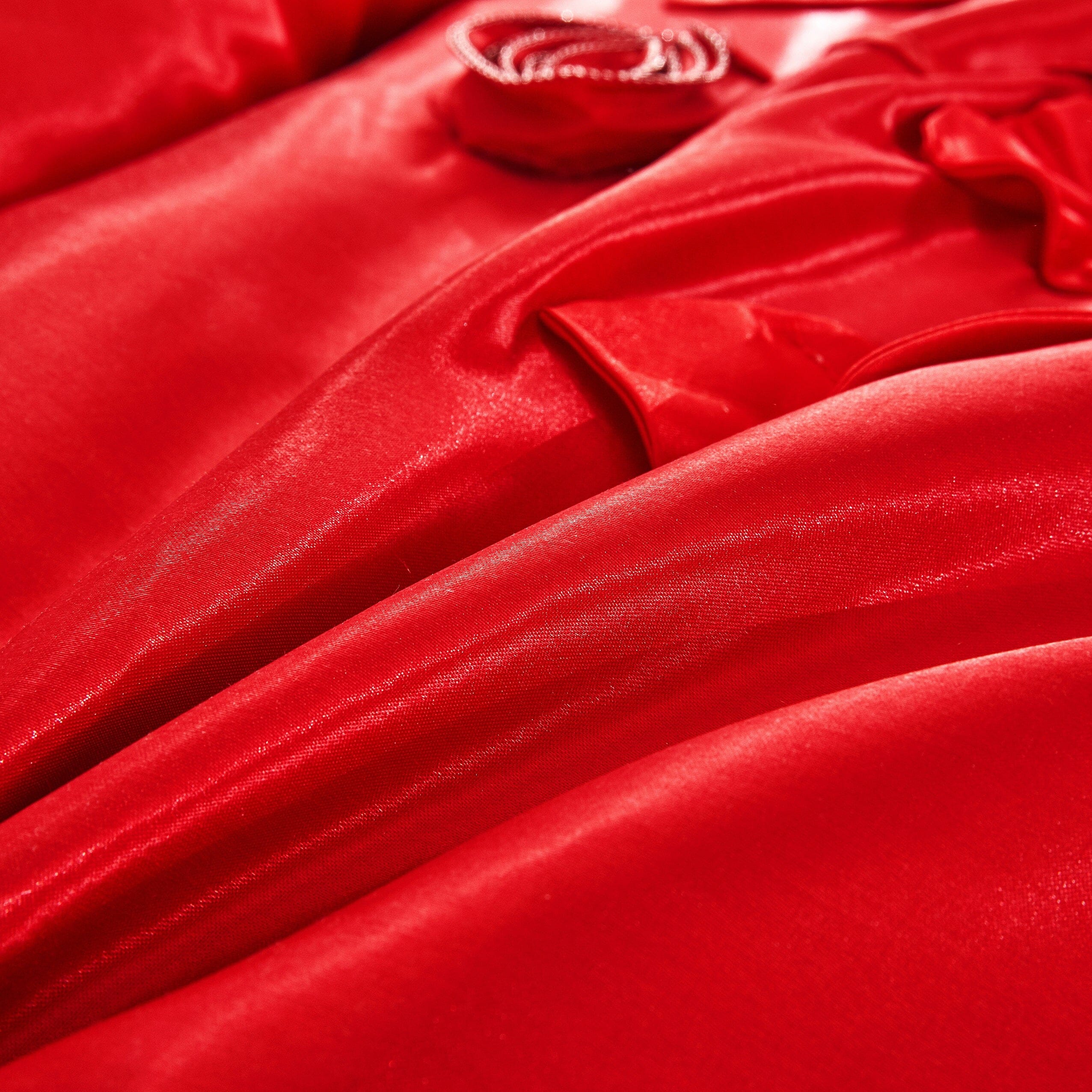 HHF Rat Pack Red - Satin Upholstery Fabric