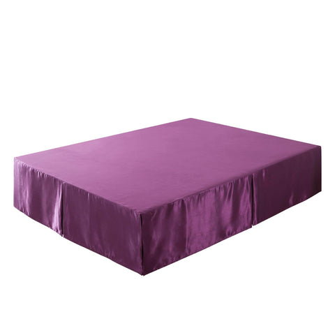 Tache Sateen Satin Ruffle Dark Purple Midnight Bloom Comforter Set (BM-6438)