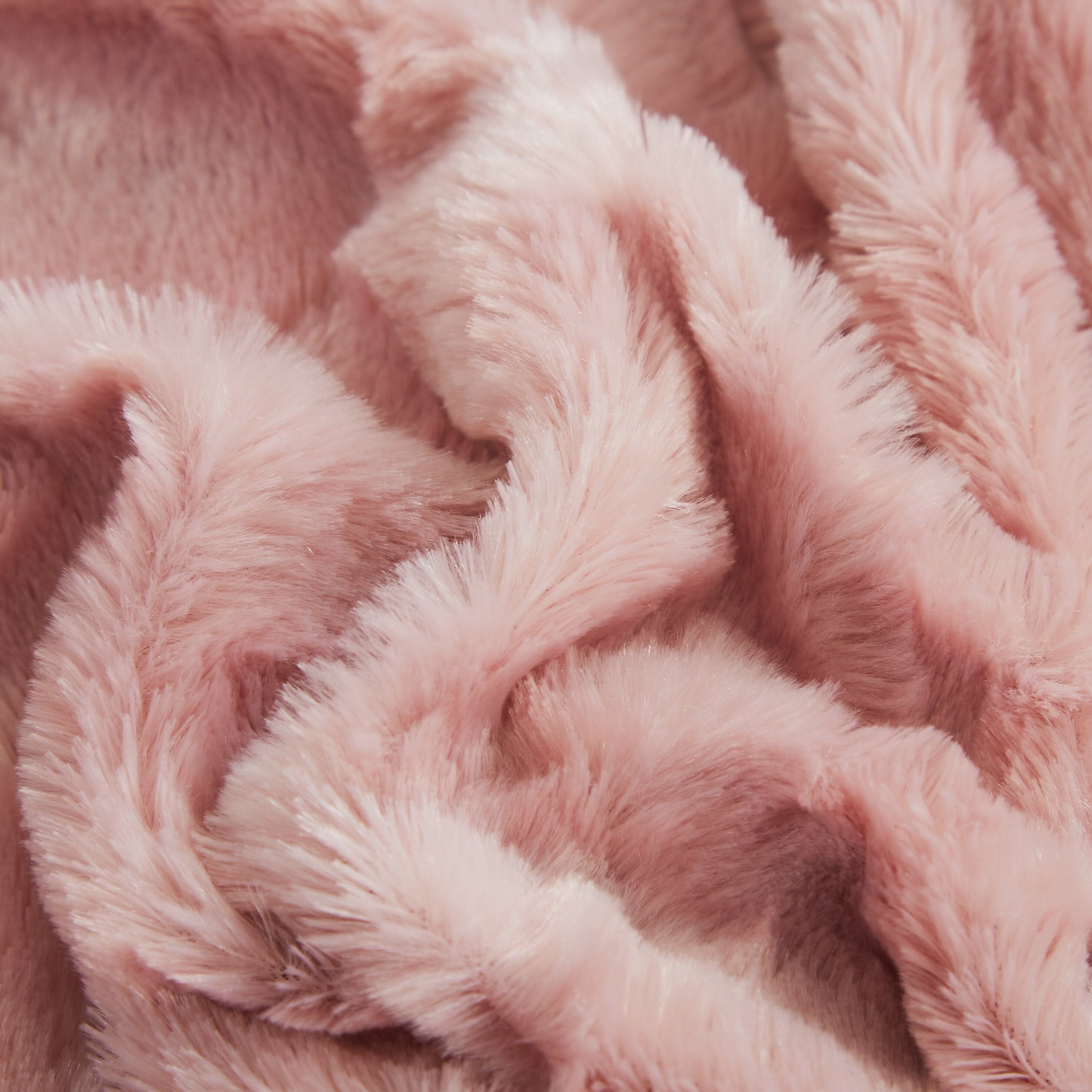 Faux fur pink discount throw