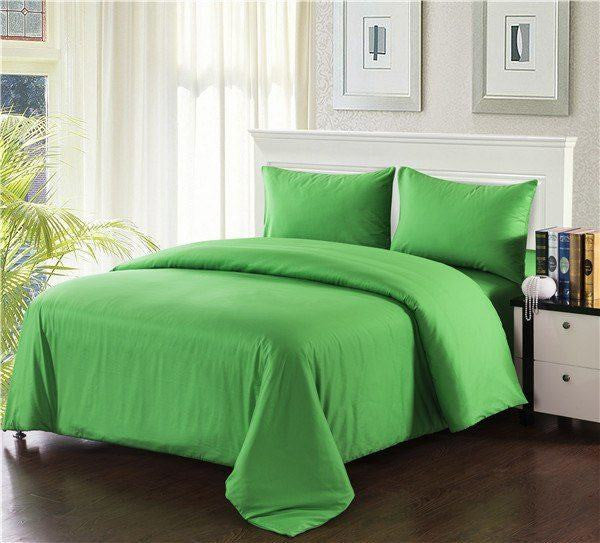 Tache 2-3 Piece 100% Cotton Lime Green Solid Duvet Cover Set (2-3PDUV-Green) - Tache Home Fashion